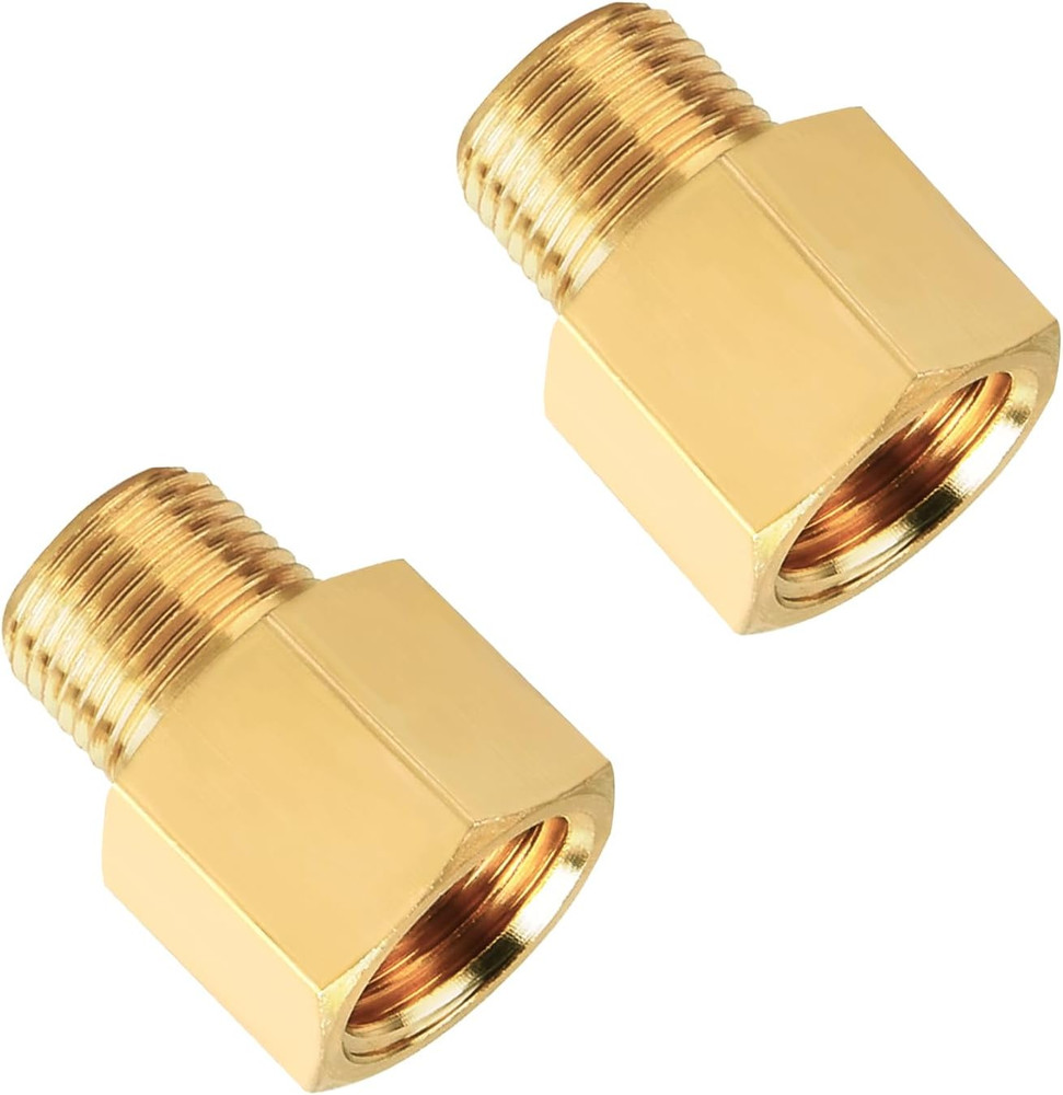 Brass Pipe Fitting Adapters 1/4 Inch Male X 1/4 Inch Female, 1/4” NPT Male to F