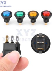 20PCS 3-Pin Rocker Switch Toggle DC12V Led Light Car Auto Boat Round ON/OFF 8A