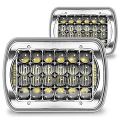 TRUE MODS 7×6 5×7 H6054 Chrome LED Headlights H4 2B1 Sealed Beam Replacement …