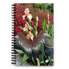 Blank Journal 5.5 × 8.5 Inches, Garden Angel – Irises, Spiral Bound, 140 Pages