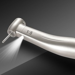 SANDENT 1:5 Increasing LED Fiber Optic Contra Angle Handpiece Red Standard Head
