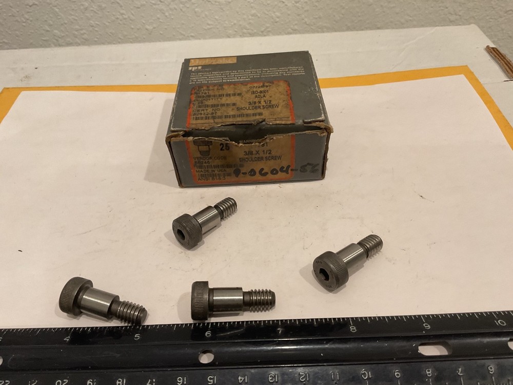 New Qty (4) Unbrako 3/8″ X 1/2″ Alloy Shoulder Screws, 111791