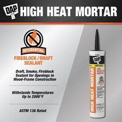 10oz High Heat Fire Stop Caulk – Non-Combustible Waterproof Interior Sealant