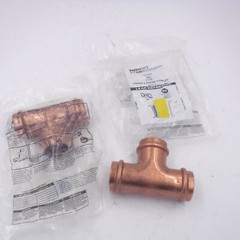 2 Pack Nibco 9101150PC 1-1/2″ Press x Press x Press Tee PC611