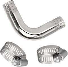 Stainless Steel Sanitary 90 Degree Elbow Fitting 1.25″ Barbed x 1.25″ Barb C642