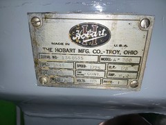 Hobart A-200 20qt Mixer w/Bowl, Paddle, Hook, Whisk, Work Stand 2395
