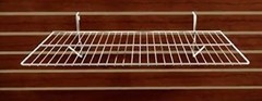 Only Hangers White Wire Slatwall / Gridwall Shelf 24″L x 12″D