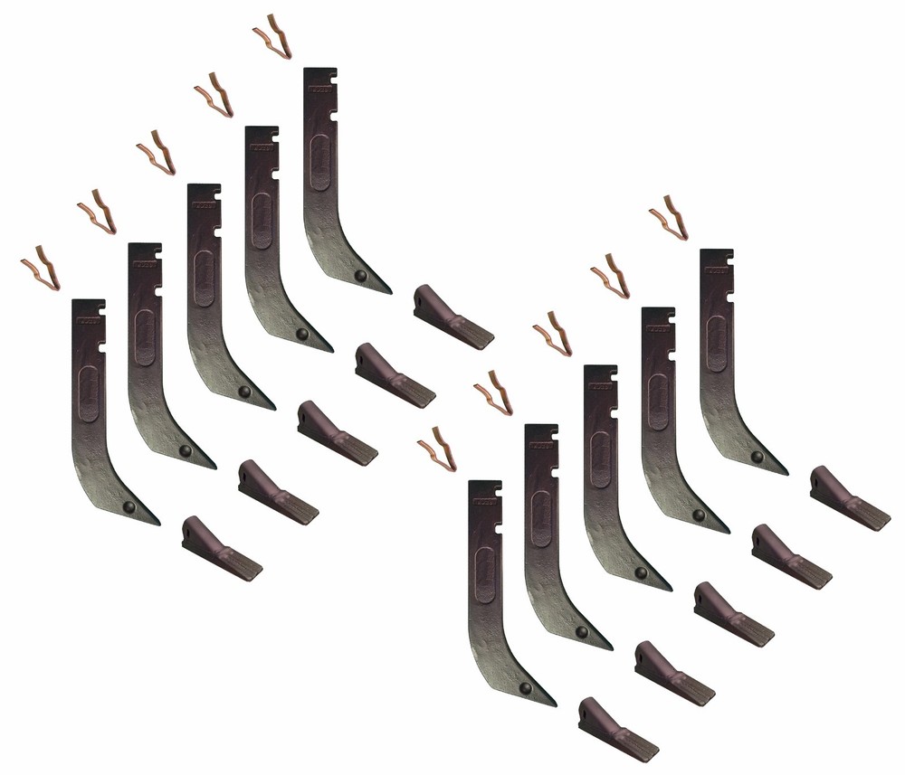 10 – Gannon Scraper Box Shanks w Scarifier Tips & Clips – H920, 8075, K1306