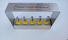 Dental Tissue Punch Kit set Surgical Surgery With Bur Holder Dental Instruments