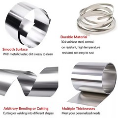 304 Stainless Steel Thin Plate Band Foil Sheet Metal Strip Roll 0.05mm – 0.5mm