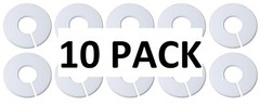 Plastic 10 Clothing White Blank Size Rack Ring Divider