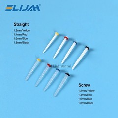 1Box Dental Fiber Post Kits Screw/Straight Post Quartz Glass Thread Pile