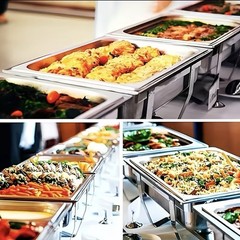 Stainless Steel Full Size 8 Qt Rectangle Chafing Dish Lift-Off Lid Commercial
