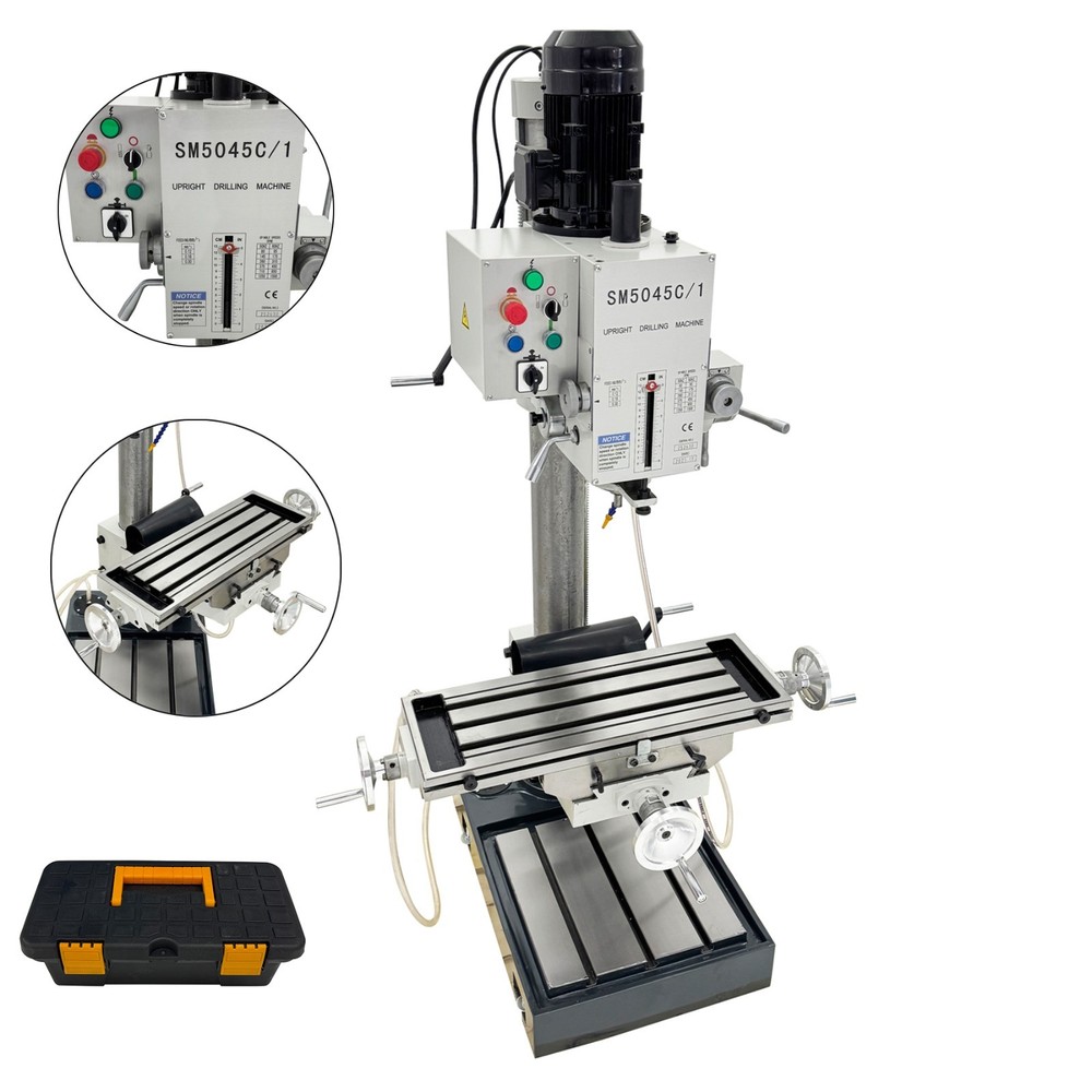 Vertical Drilling and Milling Tapping Machine Automatic Feed Drill Press 220V