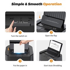 QUIETLEMON 100-Sheet Auto Feed Paper Shredder 4.5 Gall Commercial P-4 Cross Cut.