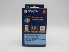 Brady 142797 Labels Sign Printable Label Vinyl Gloss Black and White 75″x21″ NEW