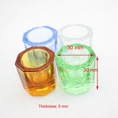4 Pcs Glass Dappen Dishes Tiny Mixing Bowls Glassware Dental Instruments Tool