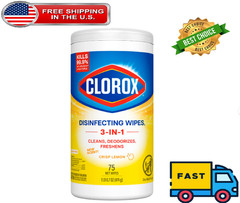 Clorox Bleach-Free Disinfecting and Cleaning Wipes, Crisp Lemon, 75 Count