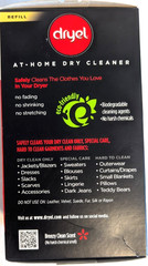 Dryel At Home Dry Cleaner Refill Spray & Cloths 8 Loads Breezy Clean Scent