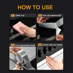 30mm x 10m Aluminum Foil Tape Heat Resistant Waterproof Insulation Home Repair