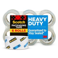 Scotch 1.88 in. x 54.6 yds. Heavy Duty Shipping Packaging Tape(6 Rolls per Pack)