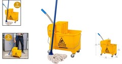 Ergonomic 5.5 Gallon Mop Bucket with Wheels—Ultimate Compact Cleaning Solution
