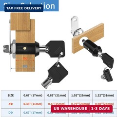 Harbor Freight Tool Cart Lock – Zinc Alloy (5/8 Inch 1 Pack-Black) – Hook Cam