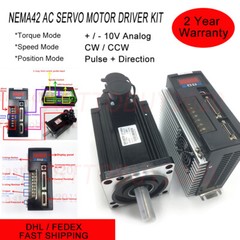 600W~1.8KW AC Servo Motor Driver Kit 2NM 4NM 5NM 6NM Servo Motor NEMA42 AC220V