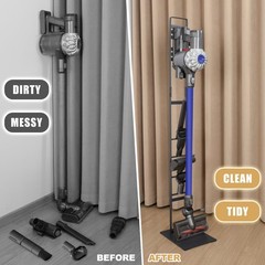 BRIGHTSHOW Vacuum Stand for Dyson V15 V11 V10 V8 V7 V6 Stable Metal Storage