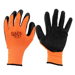 Tool Essentials Latex Coated Palm Knitted Work Gloves with Elastic Cuff Pairs