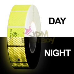 3M Diamond Grade Neon Yellow Conspicuity Tape 2″ x 2″ CE Approved Reflective
