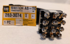 Genuine Caterpillar CAT 283-3074 32V Four Pole Toggle Switch Assembly 2833074