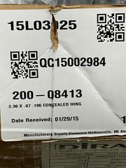 NEW! [BOX OF 100pcs] DIRACK 200-08413 Concealed Hinges 2.36” x .87” .196”