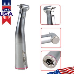 NSK Ti-MAX X95L Style Dental 1:5 LED Fiber Optic Contra Angle Handpiece Red Ring