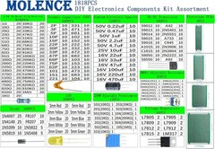 1818PCS Electronics DIY Kit – Complete Resin and Capacitor Collection for Makers