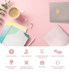 Eccolo 8×10 Pink Marble Hardcover Journal 256 Pages Lay Flat Design