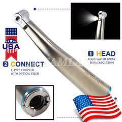 Dental 1:1 LED Fiber Optic Handpiece Internal Spray Contra Angle sandent