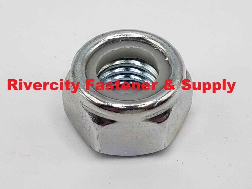 M10-1.5 Nylon Insert Lock Stop Nuts 10mm x 1.5 Nut nylock M10x1.5 Nuts Steel