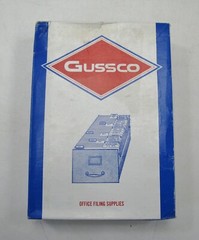Vintage Gussco 5×8 1/3 Cut Blank Guides Box of 100 Office Art Supplies Media