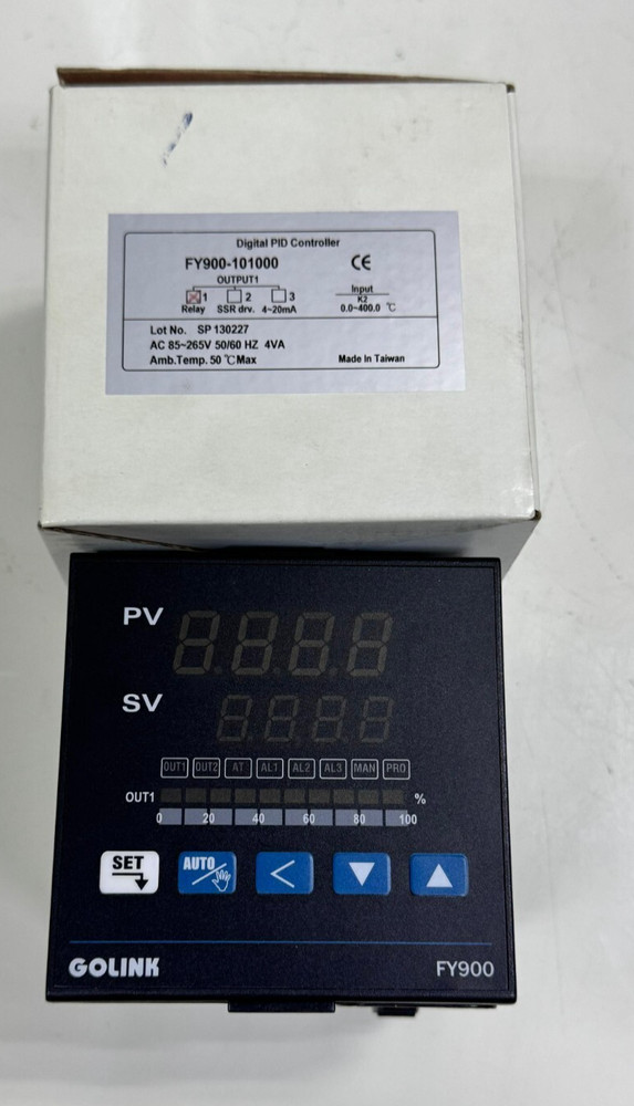 Golink FY900-101000 Digital PID Temperature Controller | K2 Input 0.0–400.0°C