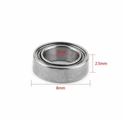 100Pcsk 5x8x2.5 mm Metal Shielded Ball Bearing Steel Bearings MR85ZZ Bearings