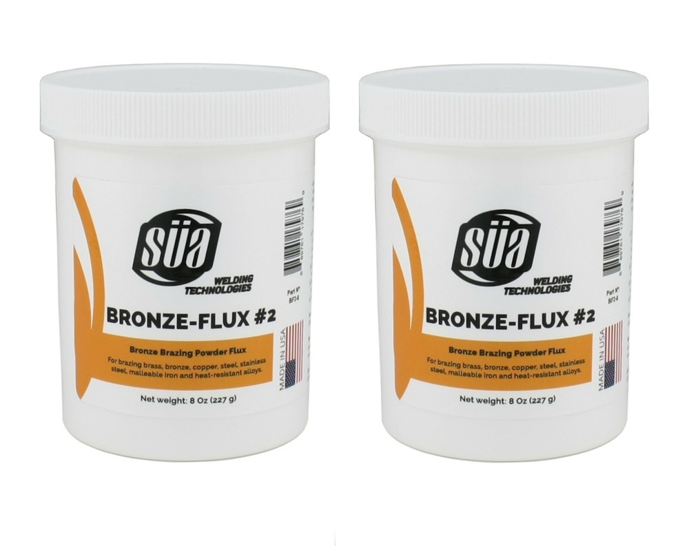 SÜA – Bronze Brazing Flux Powder – 8 Ounces Jar. (2-PACK)