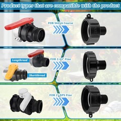 250 Gallon IBC Water tote Hose Adapter, Food Grade IBC Drain Adapter,Water Ho…