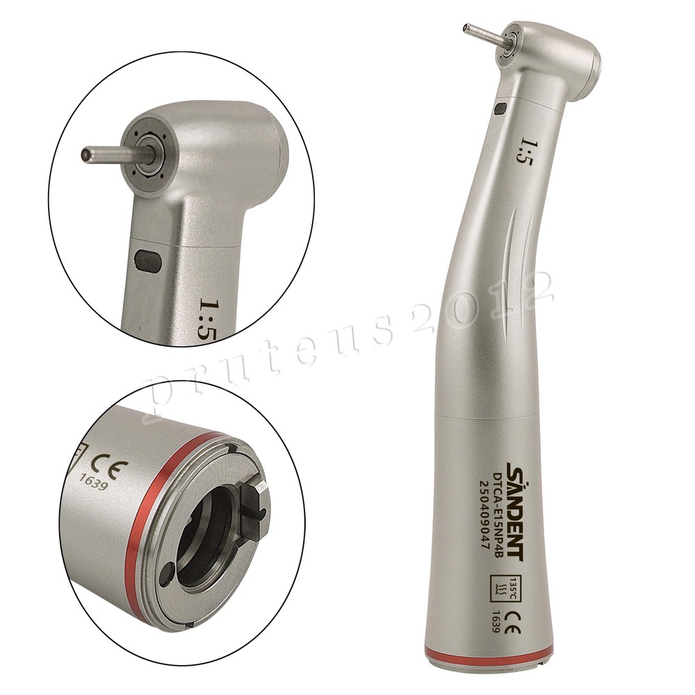 Dental Electric Highspeed Handpiece 1:5 Fiber Optic Contra Angle E-Type SANDENT