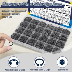 840Pcs C Clips Assortment M5M16 and E Clips Assortment Set 2.0mm12mm, Externa…