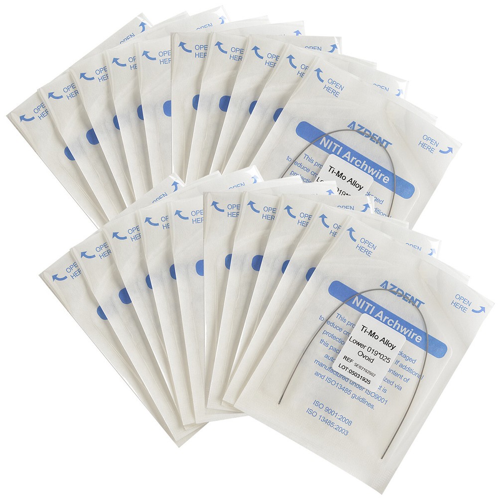 AZDENT Dental Orthodontic TMA Molybdenum Beta Titanium Alloy Arch Wire All Size