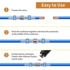 100-1000 Solder Seal Sleeve Terminal Waterproof Heat Shrink Butt Wire Connectors