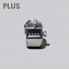 PLUS Handy Tally Counter Stainless Steel Manual Counting 4 Digits Made in Japan