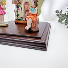 Plymor Solid Walnut Square Wood Display Base, 6.875″ W x 6.875″ D x 0.75″ H