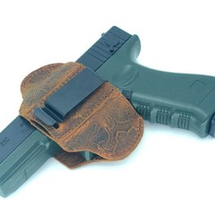 Leather Holster Belt Slide Holster, Genuine Leather Gun Holster for OWB IWB L…